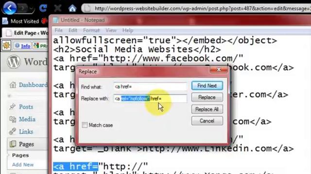 How to change bulk Html links to "nofollow" in a Wordpress page or post смотреть онлайн