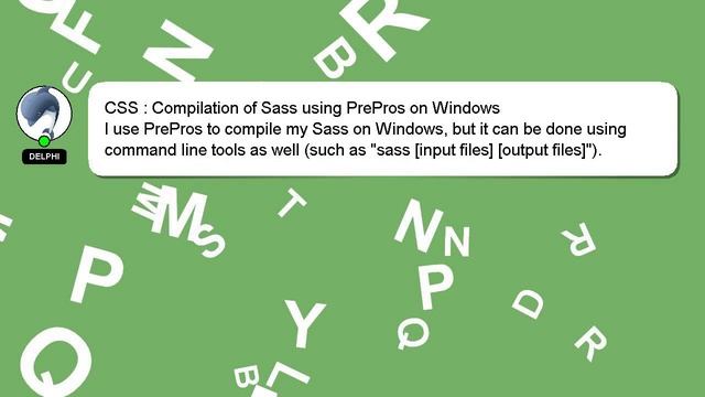 CSS : Compilation of Sass using PrePros on Windows смотреть онлайн