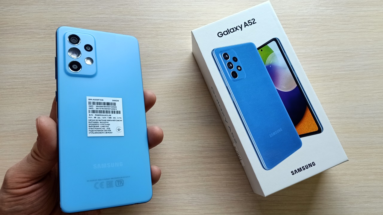 Распаковка Samsung Galaxy A52 смотреть онлайн