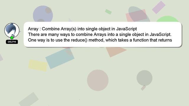 Array : Combine Array(s) into single object in JavaScript смотреть онлайн