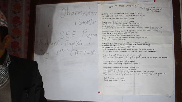 S.E.E. Preparation Class, Dharmadevimun || English || Unit-6 || Did I Miss Anything смотреть онлайн