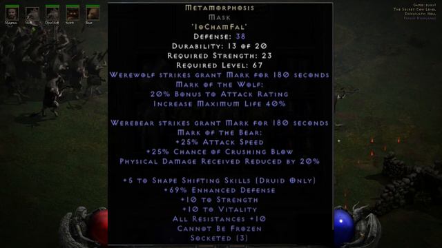 DIABLO 2 RESURRECTED | NEW RUNEWORD| METAMORPHOSIS DRUID HELMET смотреть онлайн