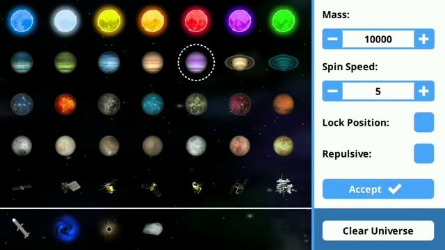 Gravity sim 3d создание звёздной системы