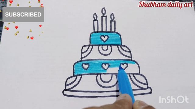 Easy Cake Drawing and Coloring for Kids and toddlers ?| Let's Draw #cute #cake #drawing смотреть онлайн