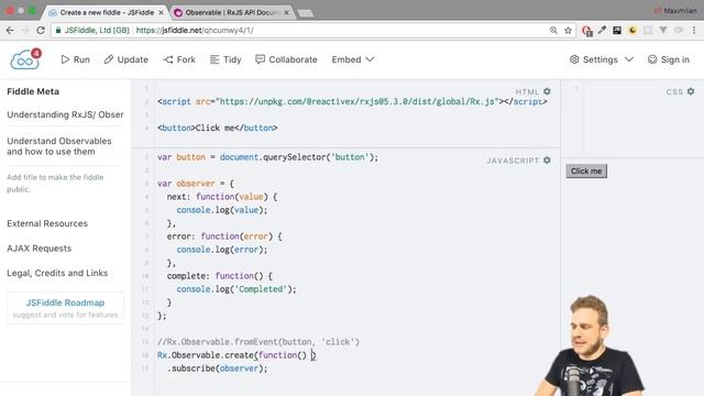 OBSERVABLES, OBSERVERS & SUBSCRIPTIONS | RxJS TUTORIAL смотреть онлайн