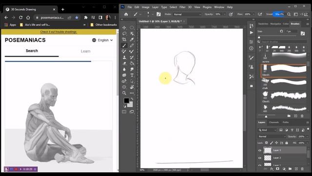 ✨?Record 6 | Poses Daily Art Studies [PHOTOSHOP Painting Process] смотреть онлайн