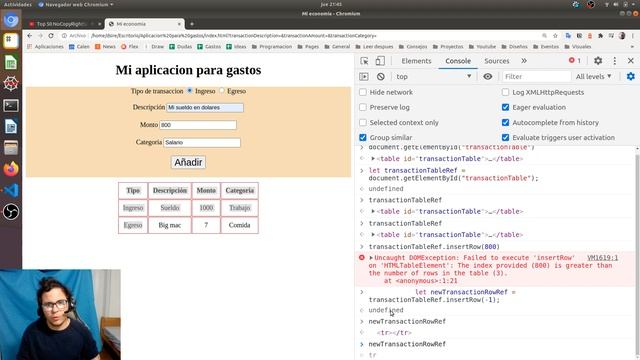 Agregando datos a una tabla desde un formulario - Html - Javascript - Curso de javascript html y cs смотреть онлайн