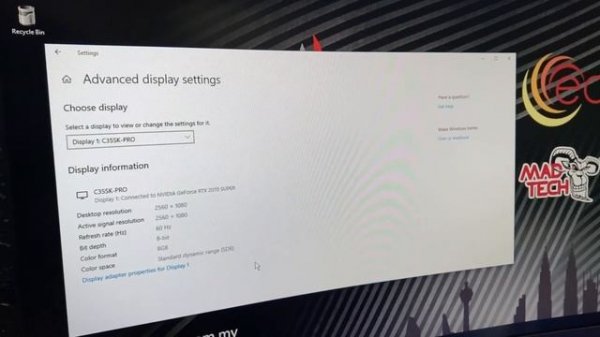 TITAN ARMY GAMING MONITOR- Refresh Rate Setting