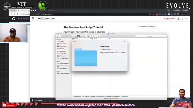 Portfolio Making Workshop | Praveen Kumar Purushothaman | Evolve | Android Club VITC смотреть онлайн