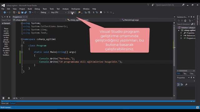 C# Write(), WriteLine() ve ReadKey() Metotları смотреть онлайн