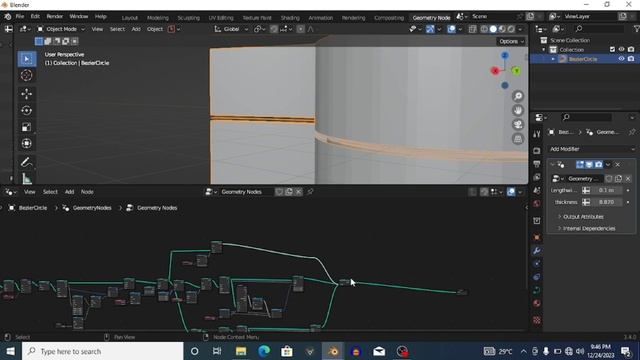 pathway intersections manipulation in blender's geometry nodes смотреть онлайн