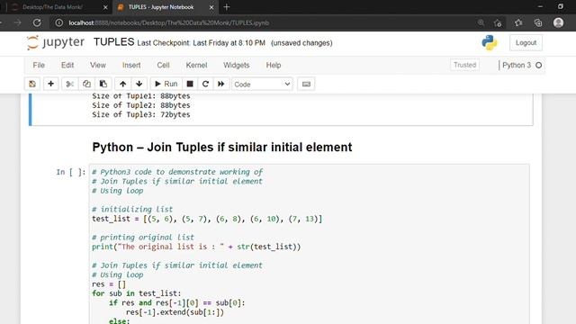 Tuples in Python Quick Revision | Part 2 | Python Quick Revision for Interview | The Data Monk смотреть онлайн