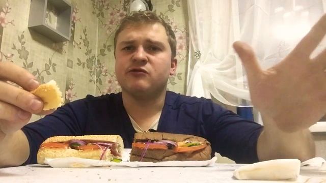 Мукбанг | Subway | 2 саба 30 см | 1100гр | eating | slurp | Обзор | Обжор | Сабвэй realsound смотреть онлайн