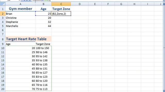 Tutorial of vlookup table (target zone) смотреть онлайн