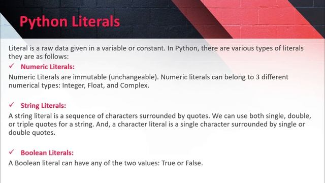 19- Literals in Python | Python Tutorial in Hindi смотреть онлайн