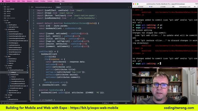 Building for Mobile and Web with Expo, part 8: Route Params and Forms смотреть онлайн