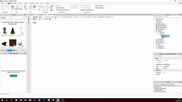 Typewriter / Animated Text Tutorial (ROBLOX) смотреть онлайн
