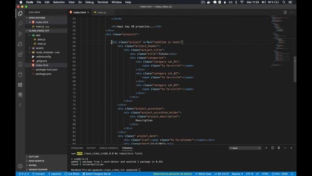 Curso básico de VueJS - 03 - Templates, v-if y v-for смотреть онлайн