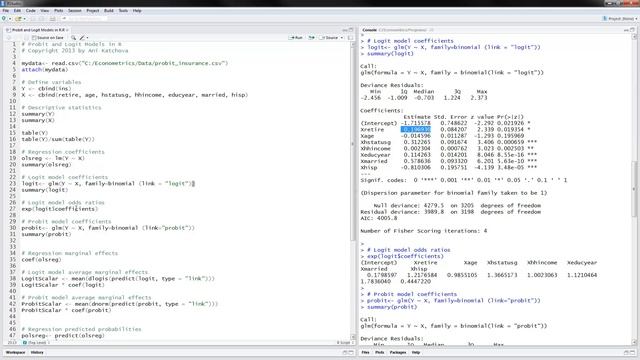Probit and Logit Models in R смотреть онлайн