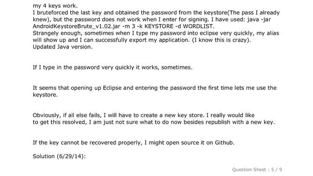Android : Android keystore stopped working смотреть онлайн