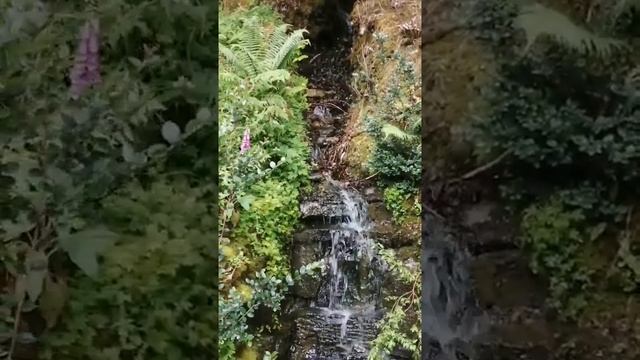 The Sruffaunuff Waterfall. Visit Kylemore Abbey. Ireland. Водопад в аббатстве Kylemore. Ирландия. смотреть онлайн