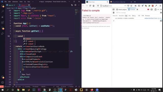 How to Make an API Request with React JS [CHUCK NORRIS Facts Included] смотреть онлайн