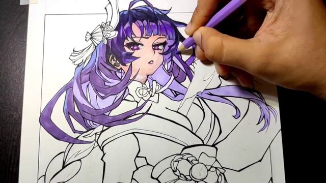 Drawing Ei Raiden Shougun | Genshin Impact. смотреть онлайн