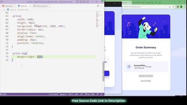 Frontend Mentor Order summary card challenge solution Web Design @rayen-code смотреть онлайн