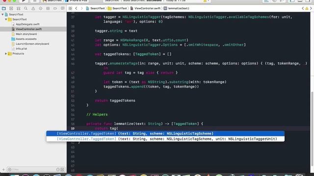 iOS11 - Swift 4 - Поиск слов в тексте с помощью NLP. Часть 2 смотреть онлайн
