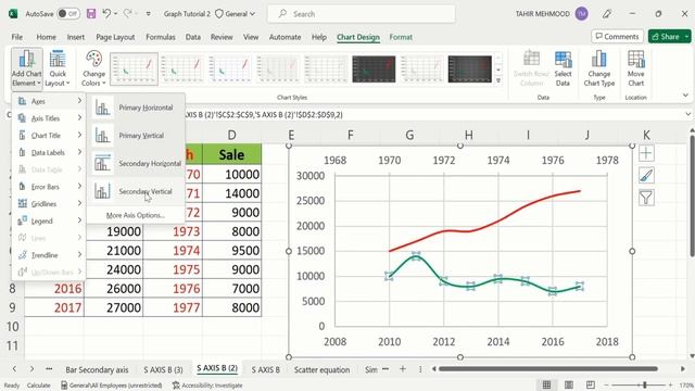 How to Add Secondary Horizontal Axis in Microsoft Excel Graph | Plot an Excel Chart with Two X-Axes смотреть онлайн