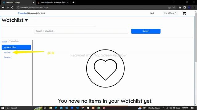 Web Project Task 24 | 1st Year | Semester 01 | Java Institute |eShop application смотреть онлайн