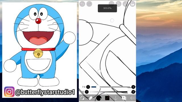 how to draw doraemon in ibis paint x || ibis paint x tutorial for beginners смотреть онлайн