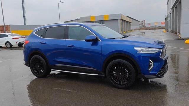 Насадки из металла, выхлоп сквозь задний бампер Haval F7 Tech Plus 2.0. смотреть онлайн