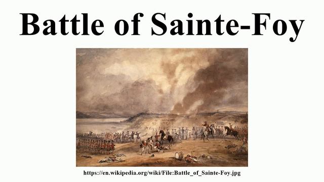 Battle of Sainte-Foy смотреть онлайн