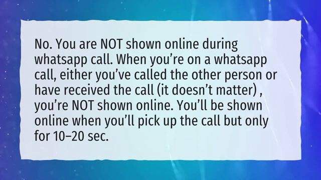 Does WhatsApp Call Show Busy?