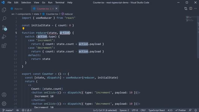 React TypeScript Tutorial - 12 - useReducer Hook смотреть онлайн