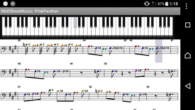 Pink Panther - SCORE VIDEO REHERSAL - Transpose For Bulgarian D - RE Kaval