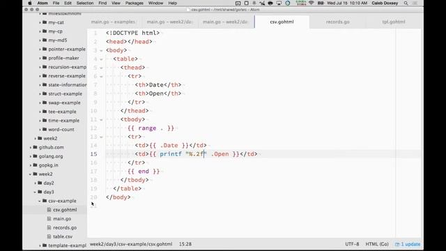 Golang HTML Templates смотреть онлайн