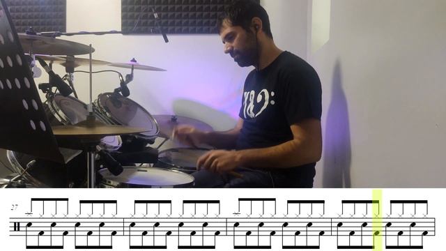 Under Pressure - Queen Drum Cover & Transcription (+Free pdf sheet music / score) смотреть онлайн