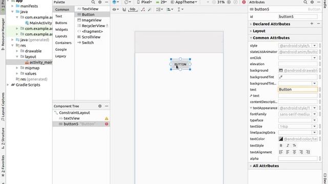 Android Studio Examples - button, textView, editText, click listener смотреть онлайн