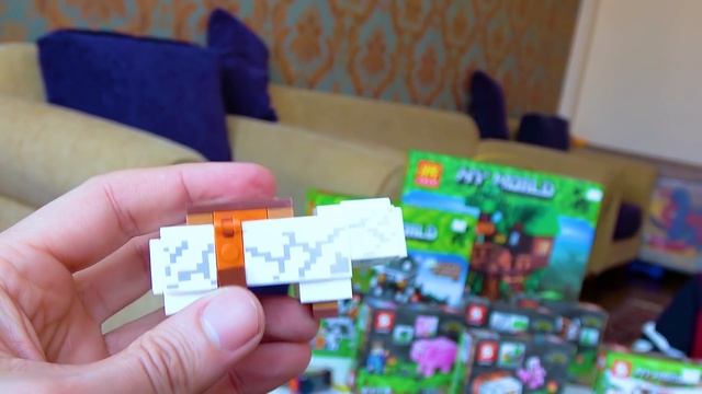 Фигурки МАЙНКРАФТ. Алекс и корова, СВИНОЗОМБИ на баране. Клон ЛЕГО | Minecraft LEGO Clone Funny Kid