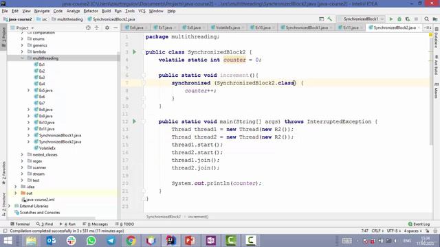 Java - получи чёрный пояс! 8. Понятие «монитор». Synchronized blocks смотреть онлайн