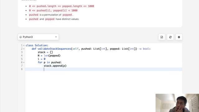 Leetcode - Validate Stack Sequences (Python) смотреть онлайн