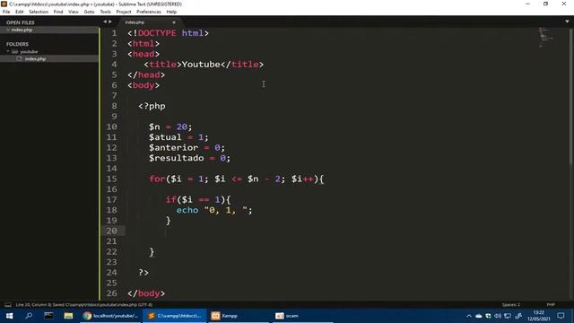PHP - Calculando fibonacci em php смотреть онлайн