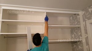 Каркас для верхнего трека шкафа-купе после натяжного потолка