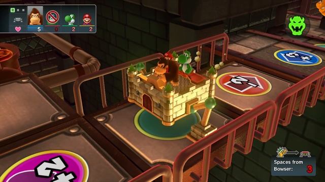 Mario Party 10 - Bowser Party - Chaos Castle (5 Players, Bowser VS DK, Spike, Yoshi And Mario)