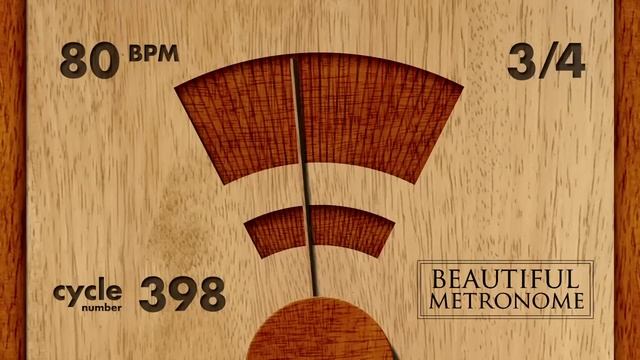 80 BPM 3/4 Wood Metronome HD смотреть онлайн