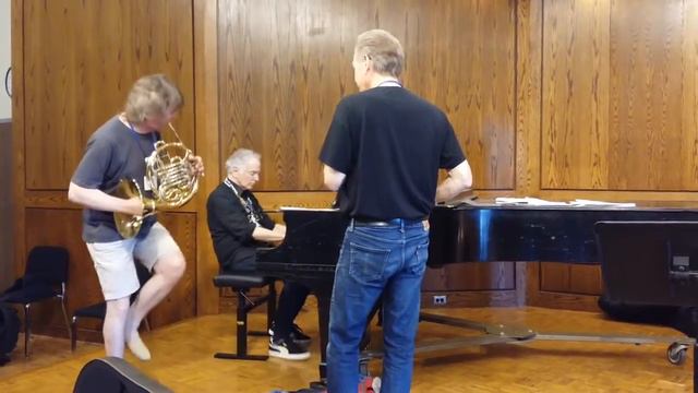 Rehearsal with David Amram. Ithaca 48th IHS 2016. смотреть онлайн