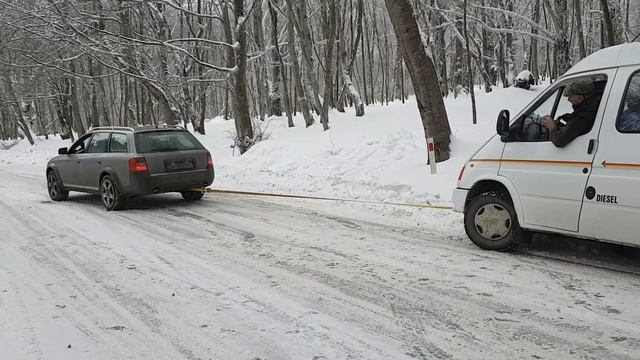 Audi allroad in snow. Sabaduri forest. Georgia смотреть онлайн