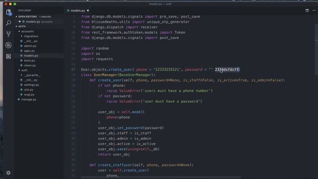 Django Rest Framework Custom user model for React Native API's смотреть онлайн